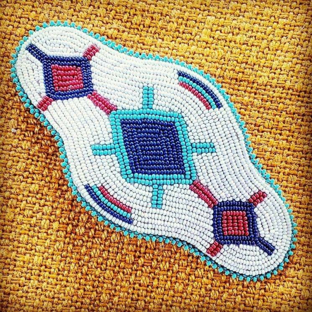 Large Southwest Native American beaded barrette